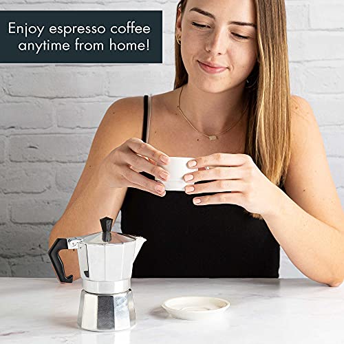 Classic Stovetop Espresso and Coffee Maker (Silver / 3 Cup)