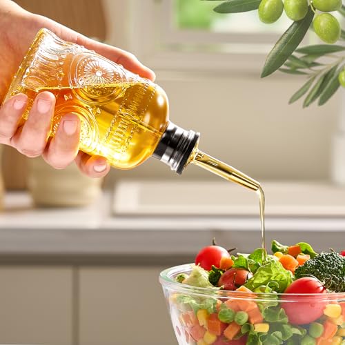 Glass Olive Oil Dispenser Bottle Set