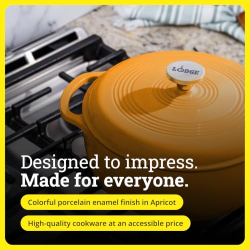 Essential Enamel Cast Iron Dutch Oven (Apricot)
