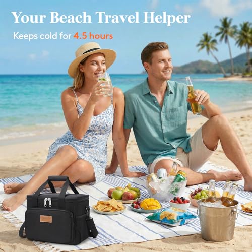 Large Lunch Bag Insulated Lunch Box Soft Cooler Cooling Tote for Adult Men Women