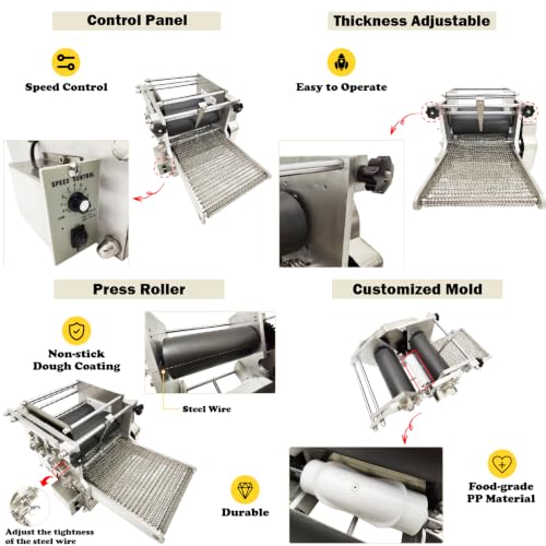 110V 7.1" Corn Tortilla Tacos Chapatti Making Machine 0.04"