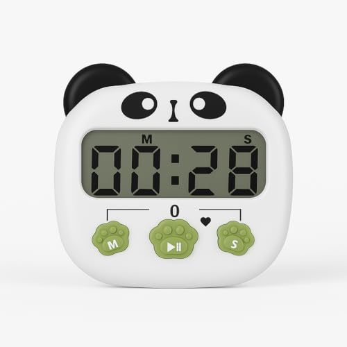 Cute Panda Digital Kitchen Timer with 1 Year Warranty (Cute Panda Timer)