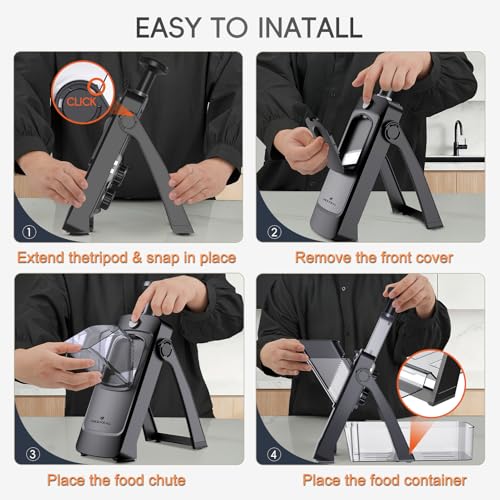 Safe Mandoline Slicer Pro (4th Gen Black)