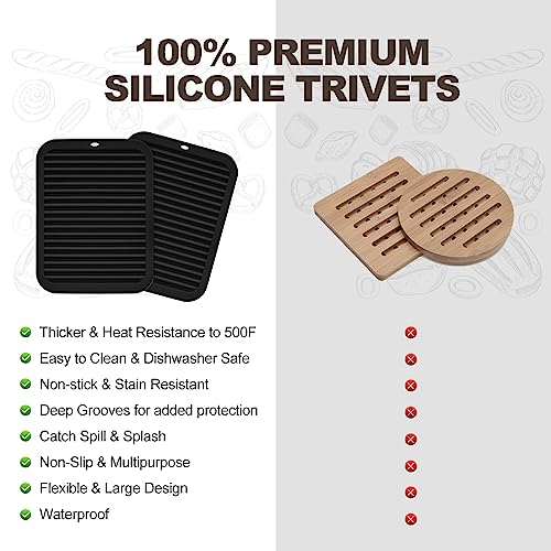 Silicone Trivet Mats Pot Holder Hot Pads Plate Holder Gripper Pad Garlic Peeler Drying Mat Coasters