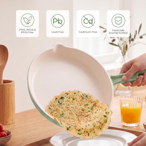 Enameled Cast Iron Cookware Set (Pistachio Green)