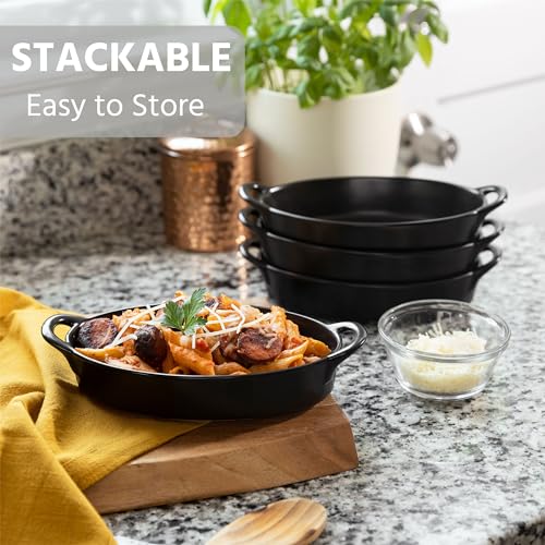 Oval Au Gratin Baking Dishes for Oven Safe and Microwave Cooking and Baking