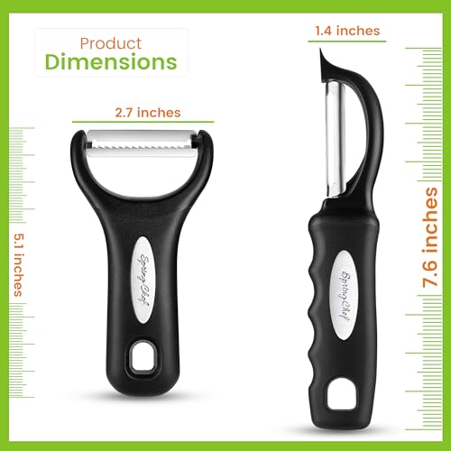 Premium Vegetable Peeler Sets for Kitchen with Stainless Steel Sharp Blades & Comfortable Handles