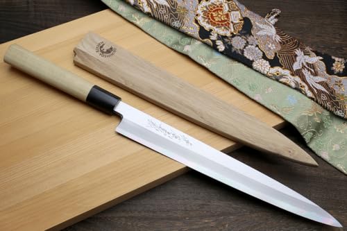 Shiroko High Carbon Steel Kasumi Yanagi Sashimi Chef Knife 9.5 inches