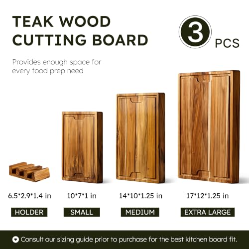 3 Piece Teak Cutting Board Set (Multiple Sizes (Set of 3))