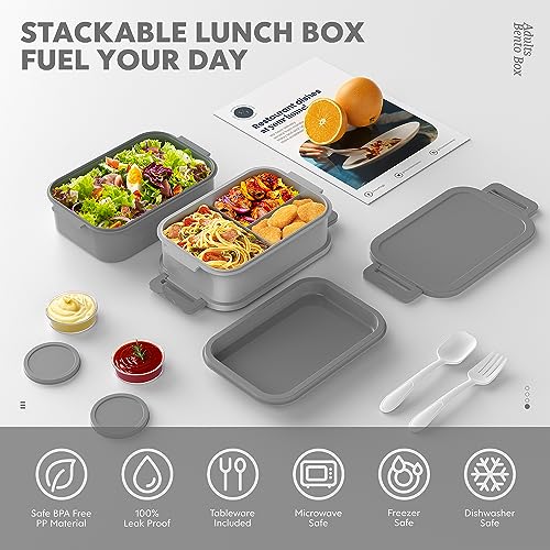 Bento Box Adult Lunch Box 3 Leak