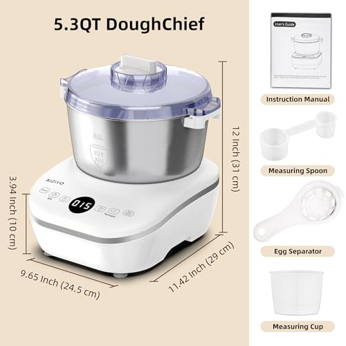DoughChief 5.3QT Dough Mixer (White / 5.3 QT)