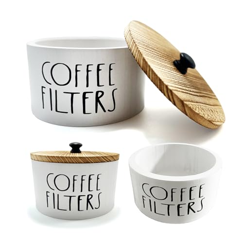 Wooden Coffee Filter Holder With Lid