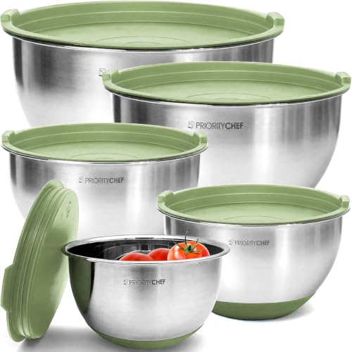 Premium Mixing Bowls With Lids Set (Sage)
