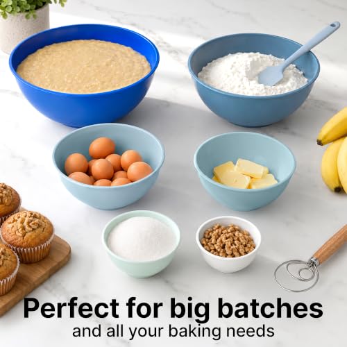Piece Plastic Mixing Bowls with Lids Set