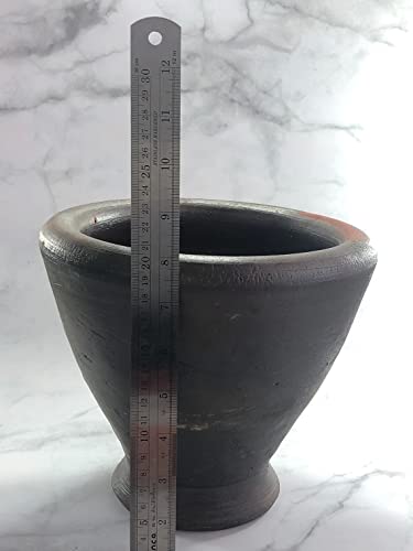 9 Inches Clay Mortar Wooden Pestle Heavy Making Papaya Salad Hand Mixer Masher Grinder Kitchenware