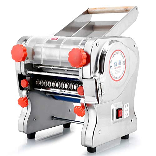 Hengwei 750W 110V Stainless Steel Commercial Electric Noodle Making Pasta Maker Dough Roller Noodle Cutting Machine Shipping from US