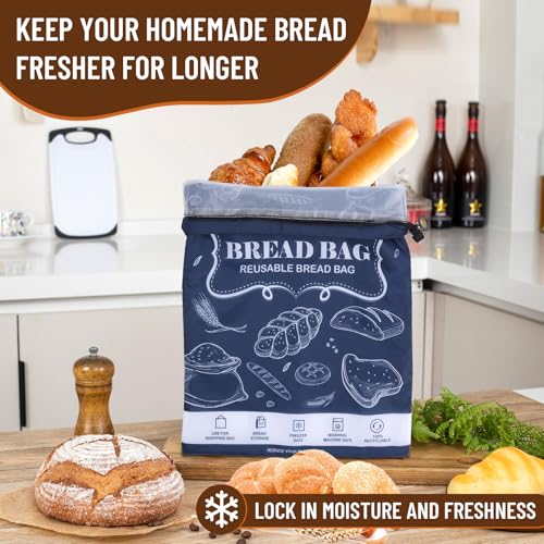 Bread Bags 2 Packs Bread Bags to Keep Fresh