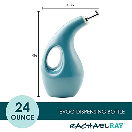 48467 Ceramic EVOO Oil and Vinegar Dispensing Bottle with Spout