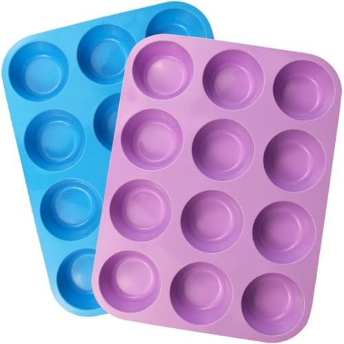 24 Cups Silicone Mini Muffin Pan Set