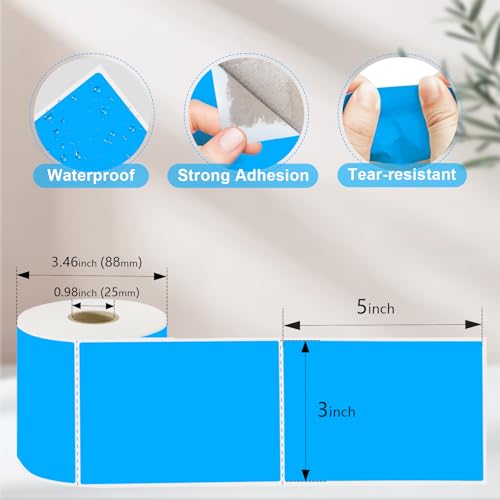 3 X 5 Inch Printable Waterproof Rectangle Color Coding Labels