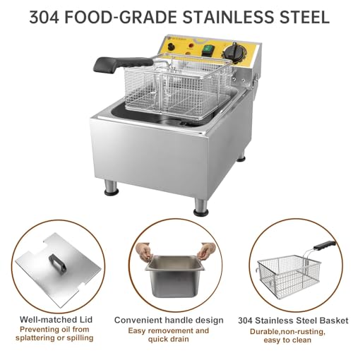 Electric Deep Fryer Basket and Lid