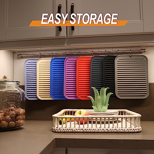 Silicone Trivet Mats Pot Holder Hot Pads Plate Holder Gripper Pad Garlic Peeler Drying Mat Coasters