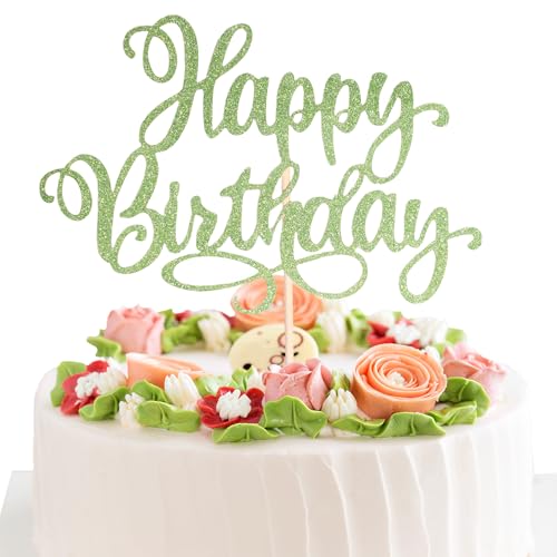 1 PCS Glitter Happy Birthday Cake Toppers
