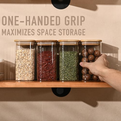 Rectangle Airtight Glass Storage Containers with Bamboo Lids