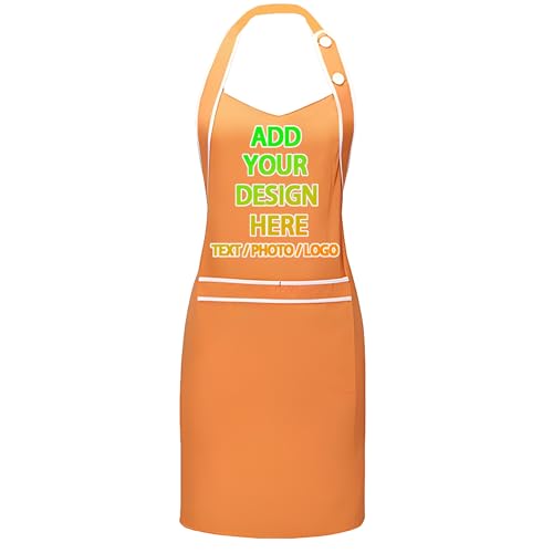 Personalized Custom Aprons Custom Adjustable Kitchen Cooking Aprons Hair Stylist Cafe Work Aprons For Men And Women