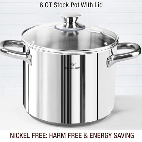14 Piece Nickel Free Stainless Steel Cookware Set