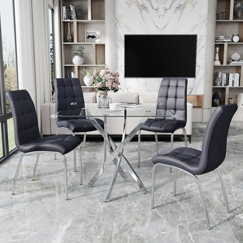 Glass Dining Table Set 666