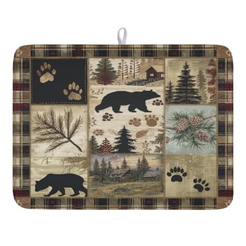 Dish Drying Mat Dishes Pad Absorbent Fast Dry Dish Drainer Mat Protector for Kitchen Counter…