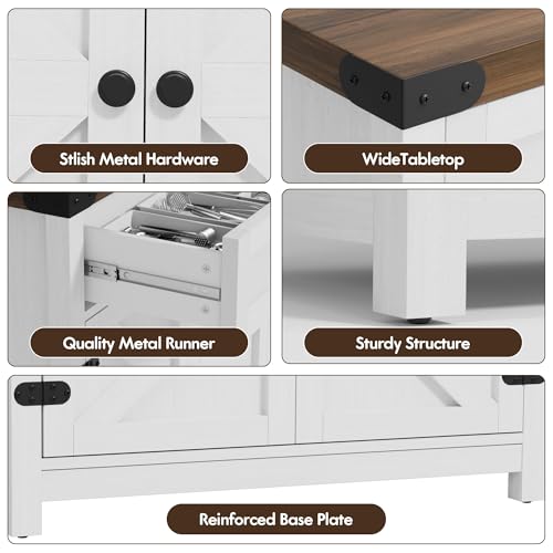 Farmhouse Coffee Bar Cabinet Sideboards