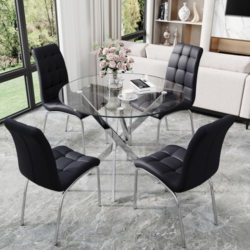 Glass Dining Table Set 666