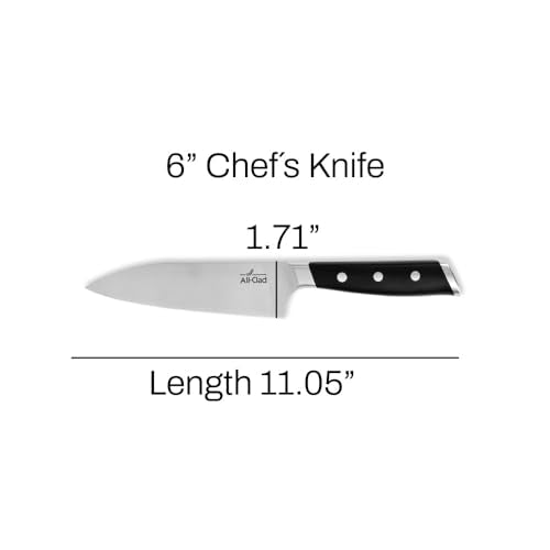 Forged German Stainless Steel Chef's Knife (Silver/Black / 6")