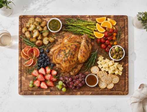 Teak Cutting Board For Kitchen (Teak Wood - End Grain / 20"L x 14"W)