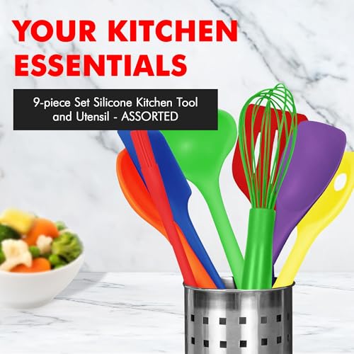 9 Piece Multicolor Premium Silicone Kitchen Tool Set (9 Piece Set / Assorted)
