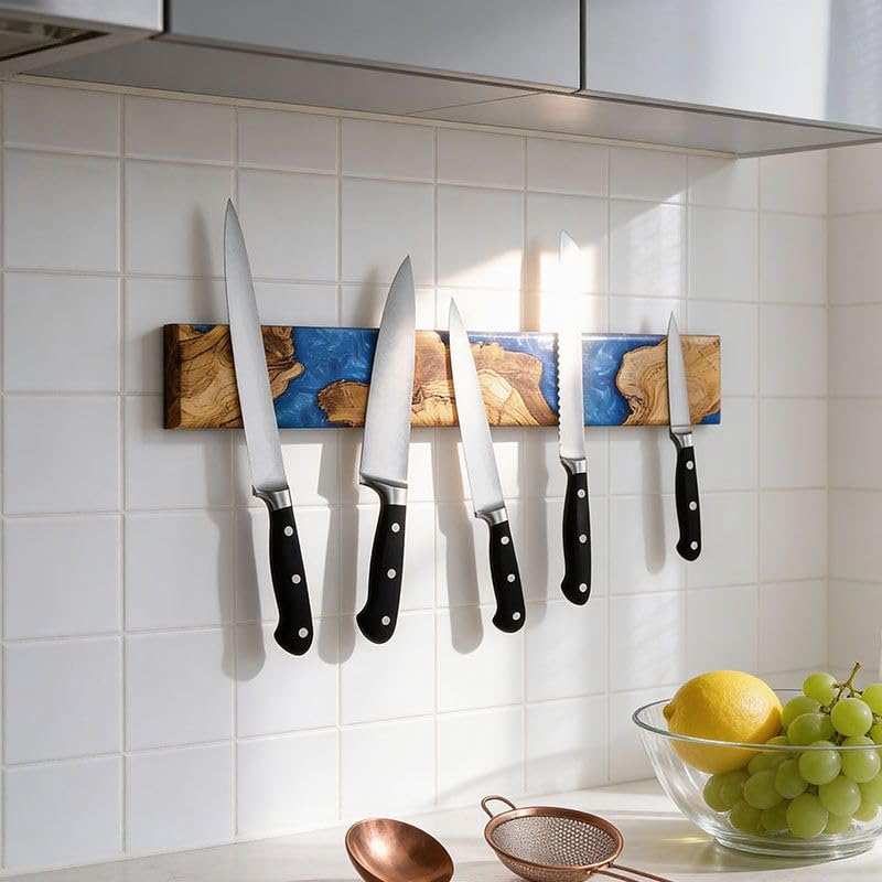 15.7 Inch Magnetic Knife Holder for Wall (Blue / 15.7in)