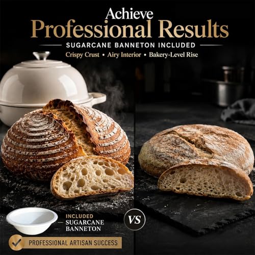 6QT Dutch Oven For Bread Baking (Ivory white)