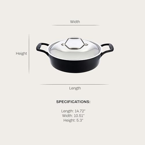 Cast Iron Braiser Pan (4 Quart / Braiser With Lid)