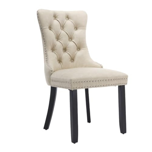 Velvet Upholstered Dining Chairs Set