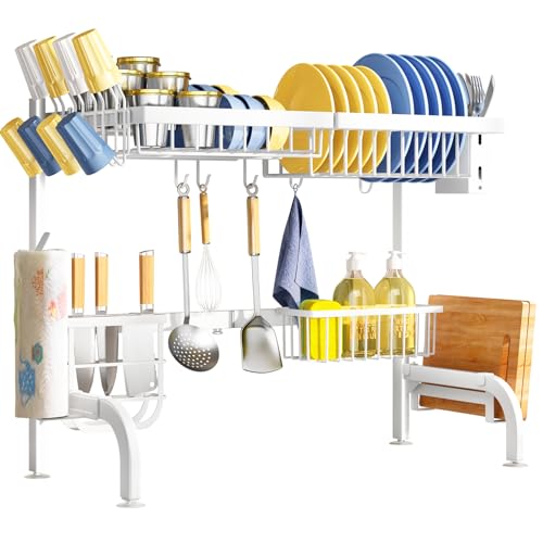 Over The Sink Dish Drying Rack (White)