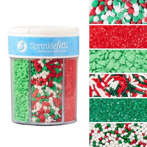 Sprinkles 6 Cell Edible Sprinkle Mix Jimmies Perfect for Cake Decorations Baking Ice Cream Cookies Cupcake Topper