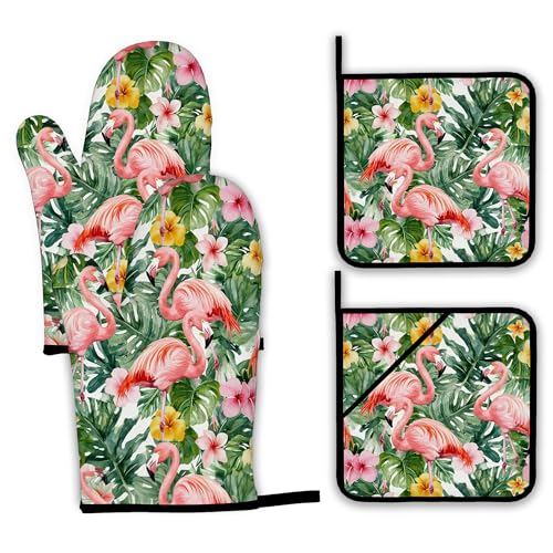 Colorful Butterfly Oven Mitts and Pot Holders
