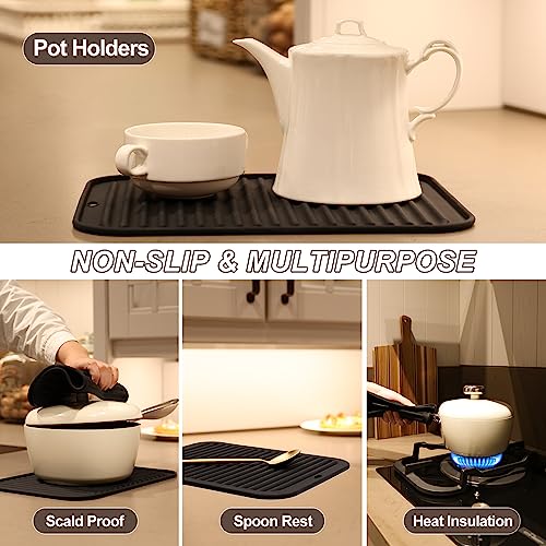 Silicone Trivet Mats Pot Holder Hot Pads Plate Holder Gripper Pad Garlic Peeler Drying Mat Coasters