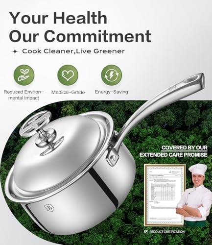 5 ply Stainless Steel Saucepan Heavy Duty Pot
