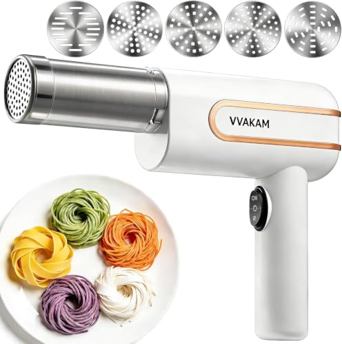 Electric Pasta Maker Machine (White / 5-IN-1)