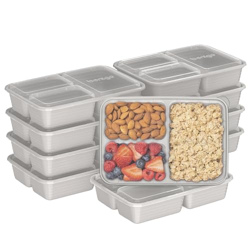 Prep 3 Compartment Meal Prep Containers with Lids