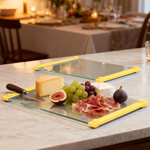 Glass Cutting Board with Silicone Grip