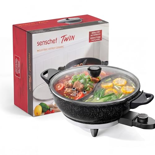 TWIN™ Dual ShabuShabu Electric Hot Pot Fast & Even Heat